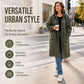 Plus Size Women's Hooded Long Sweatshirt