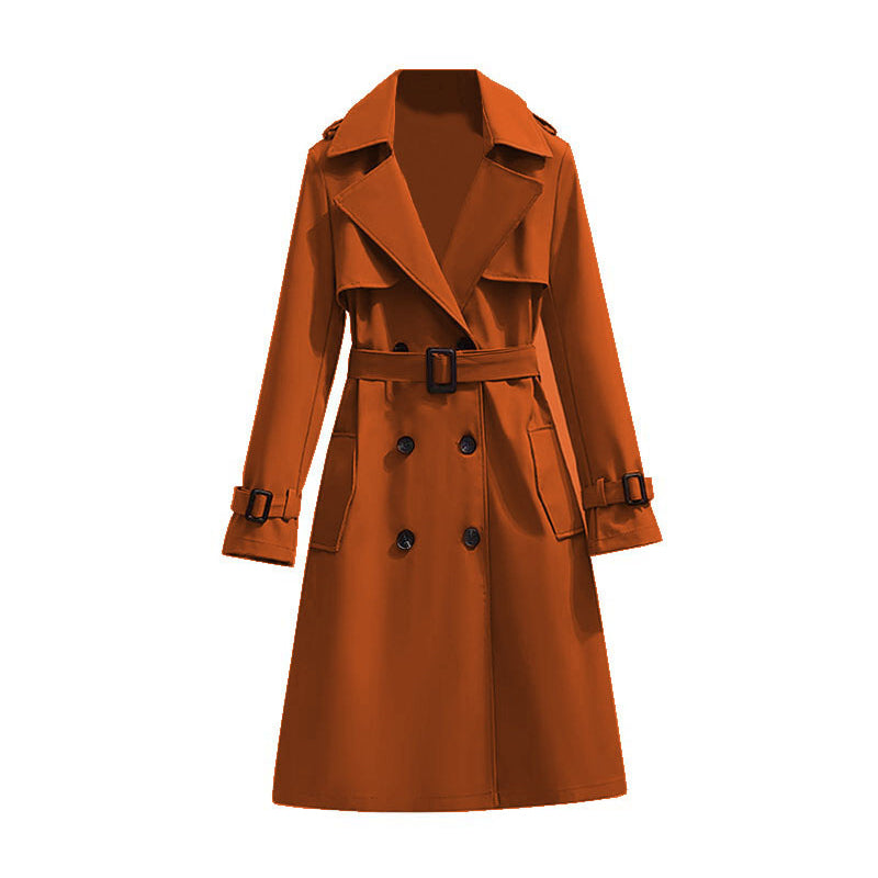 Klassieke Dubbelrijige Trenchcoat met Tailleceintuur-9