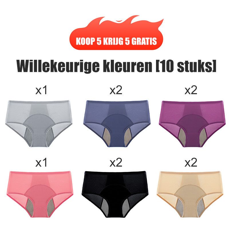 Lekvrij Menstruatieondergoed met Hoge Taille-8