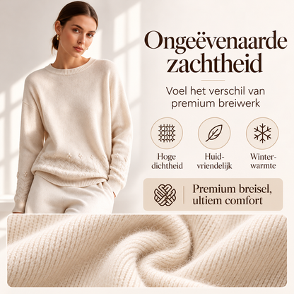 Zachte Gebreide Trui met Bloemdetail