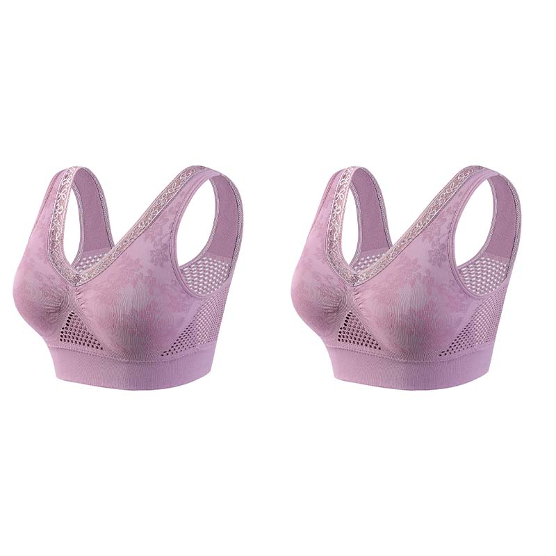 Naadloze Beugelloze Comfort BH met Ademend Design-12