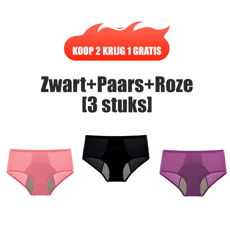 Lekvrij Menstruatieondergoed met Hoge Taille-10