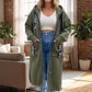 Plus Size Women's Hooded Long Sweatshirt