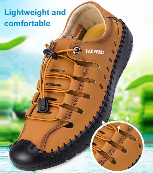 🔥Кожени сандали Aviator с увит пръст👞