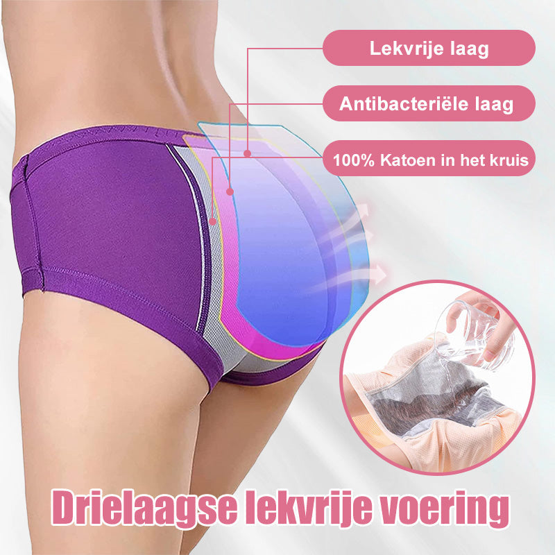 Lekvrij Menstruatieondergoed met Hoge Taille-3