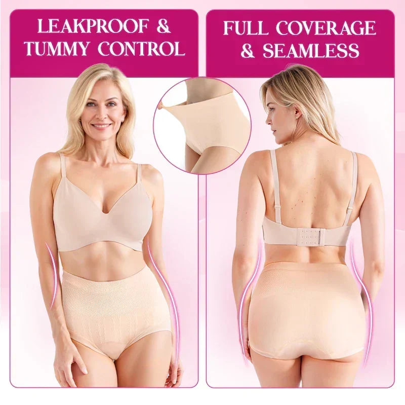 Lekvrij High-Waist Ondergoed met 3-Lagen Bescherming-4