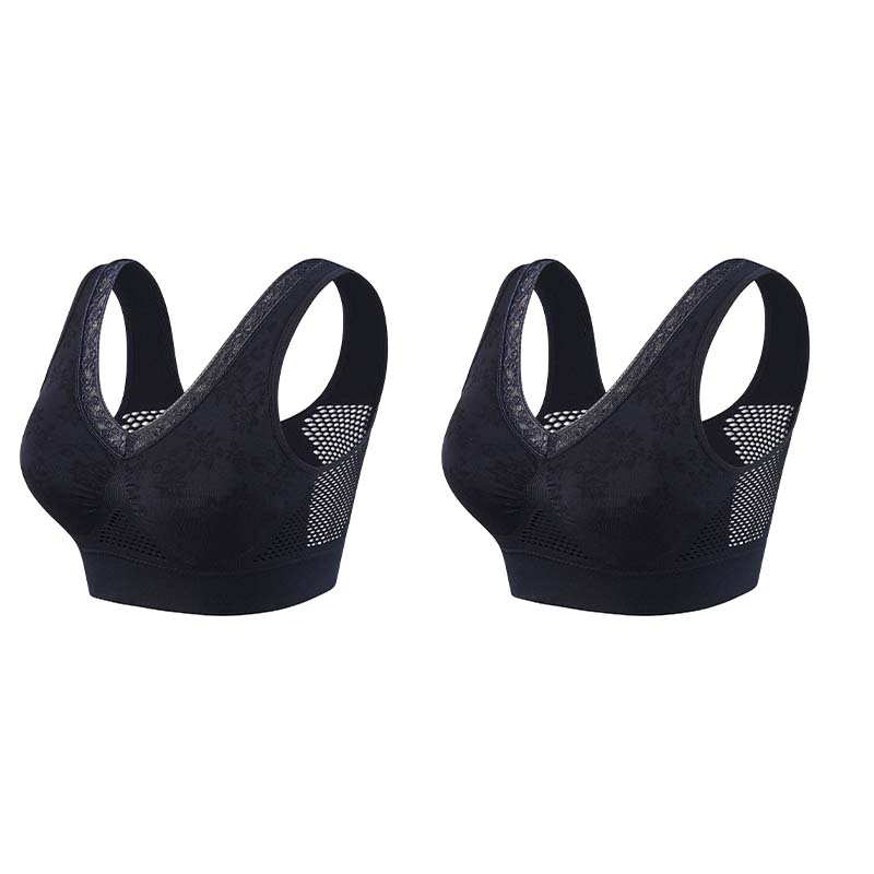 Naadloze Beugelloze Comfort BH met Ademend Design-9