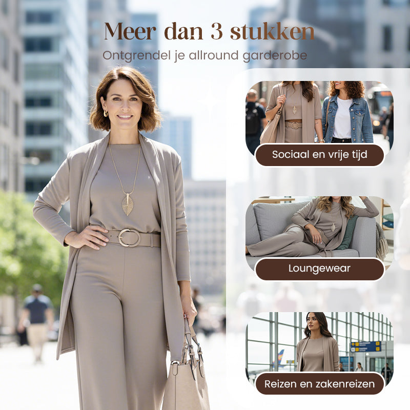 Elegante 3-Delige Lounge Set met Vest-2