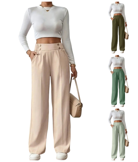 Модерни дамски панталони с широка кройка