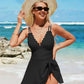 🏖️Summer Hot Sale - ONLY ￡15.98!!⚡50K+ SOLD!🌞🌊Deep V Knot Detail Skirted Swimsuit