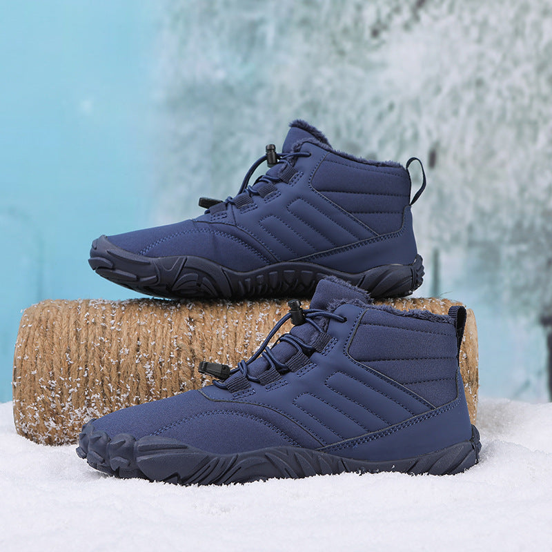 Warme barefoot winterboots met brede neus-11