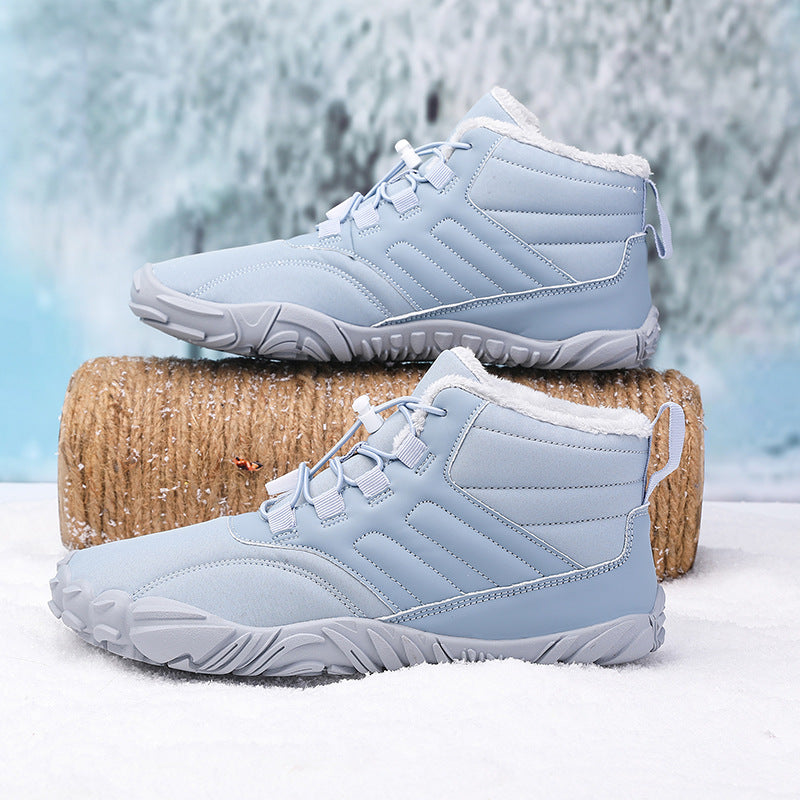 Warme barefoot winterboots met brede neus-9