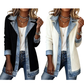 Gebreid Blazerjack met Denim Details-19