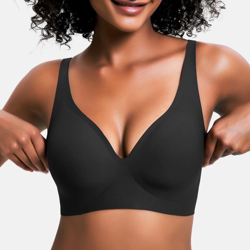 Naadloze Beugelloze Comfort BH met Diepe V-Hals