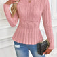 🎅🔥【Free shipping】⏳Women's Chunky-Knitted Crew Neck Peplum Sweater