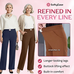 Elastische pull-on pantalon met wijde pijpen-8