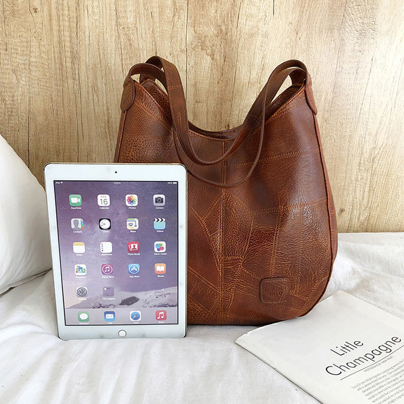 Ruime Hobo Schoudertas met Zachte Lederlook en Brede Schouderband-14