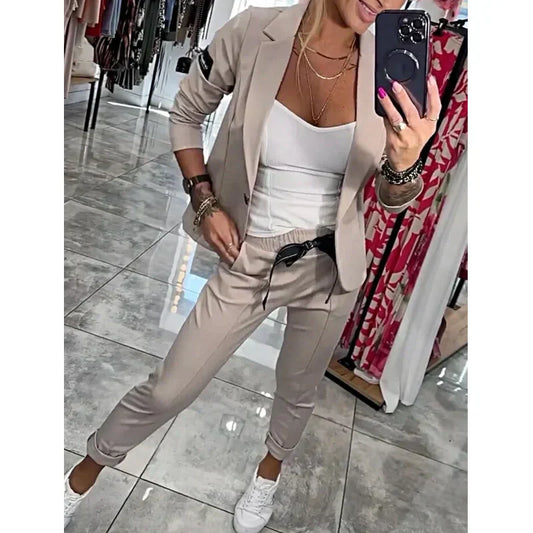 🥰 ограничено време оферта цена 🥰 Women's Casual Suit Jacket Pants 2-Piece Set🌺