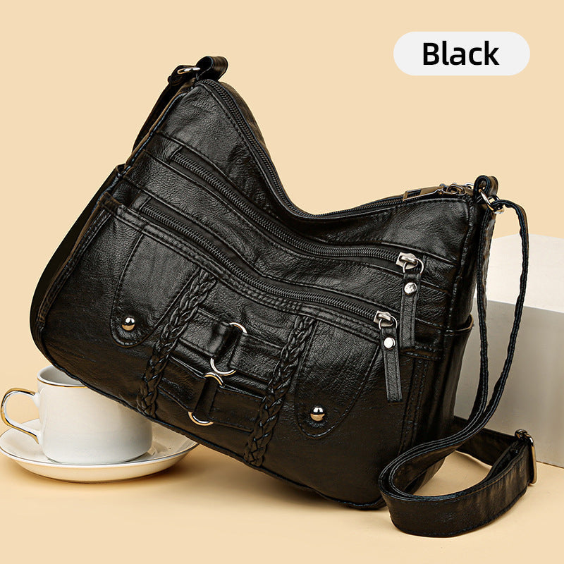 Vintage zachte PU leren tas voor dames-9