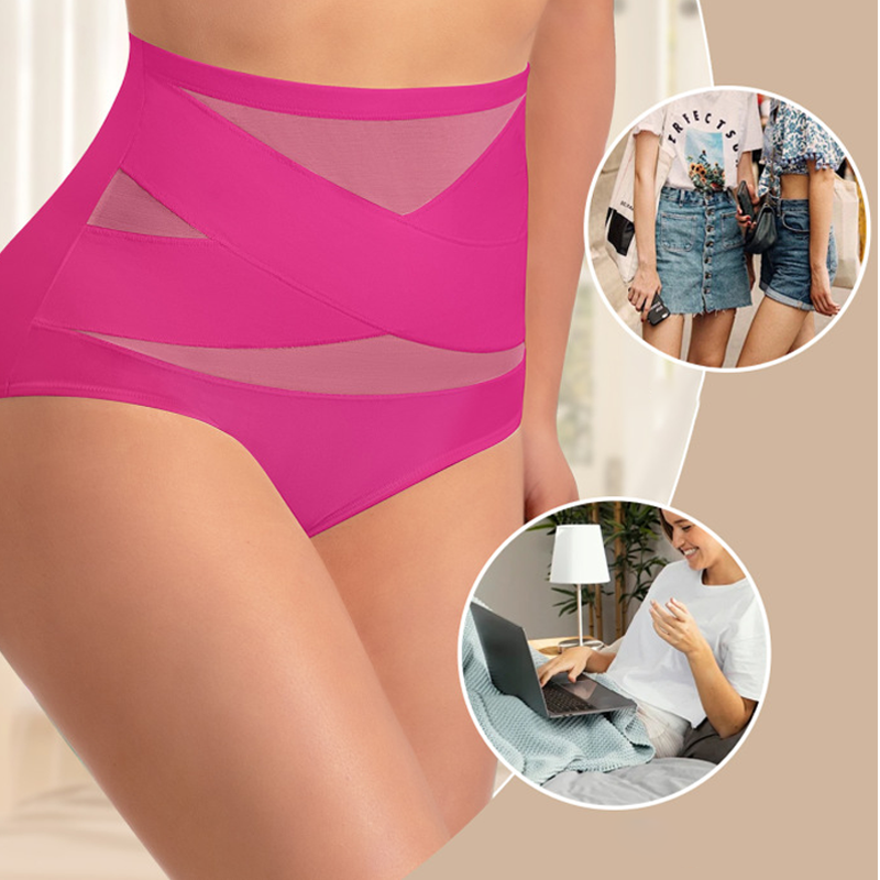 Corrigerende High-Waist Slip met Meshdetail-1