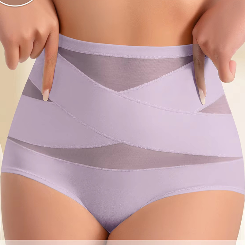 Corrigerende High-Waist Slip met Meshdetail-4