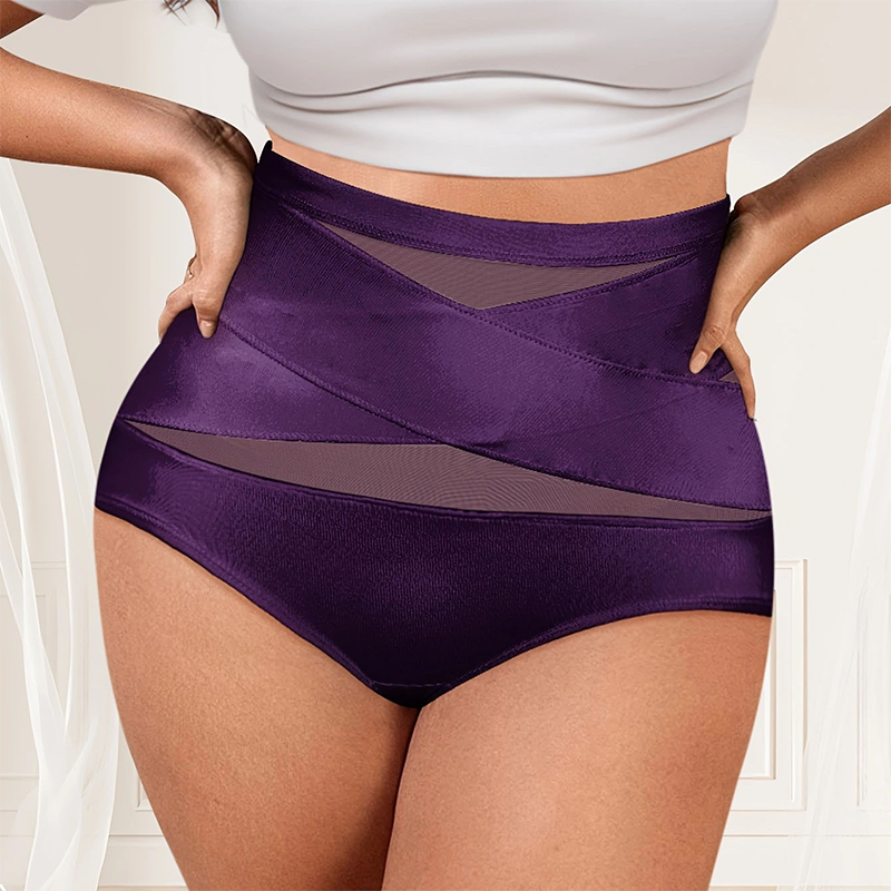 Corrigerende High-Waist Slip met Meshdetail-5