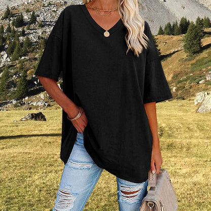 Oversized T-shirt met V-Hals