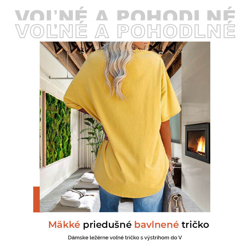 Oversized T-shirt met V-Hals-2