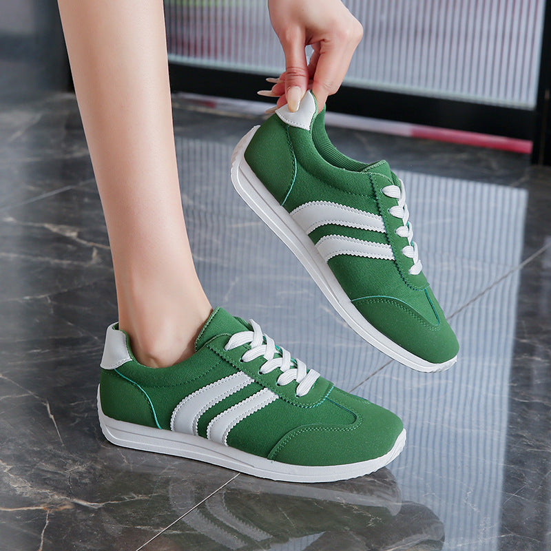 Retro Sneakers met Contrasterende Strepen