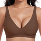 Naadloze Beugelloze Comfort BH met Diepe V-Hals-14