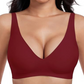 Naadloze Beugelloze Comfort BH met Diepe V-Hals-11