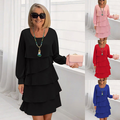 Дамска рокля с волани