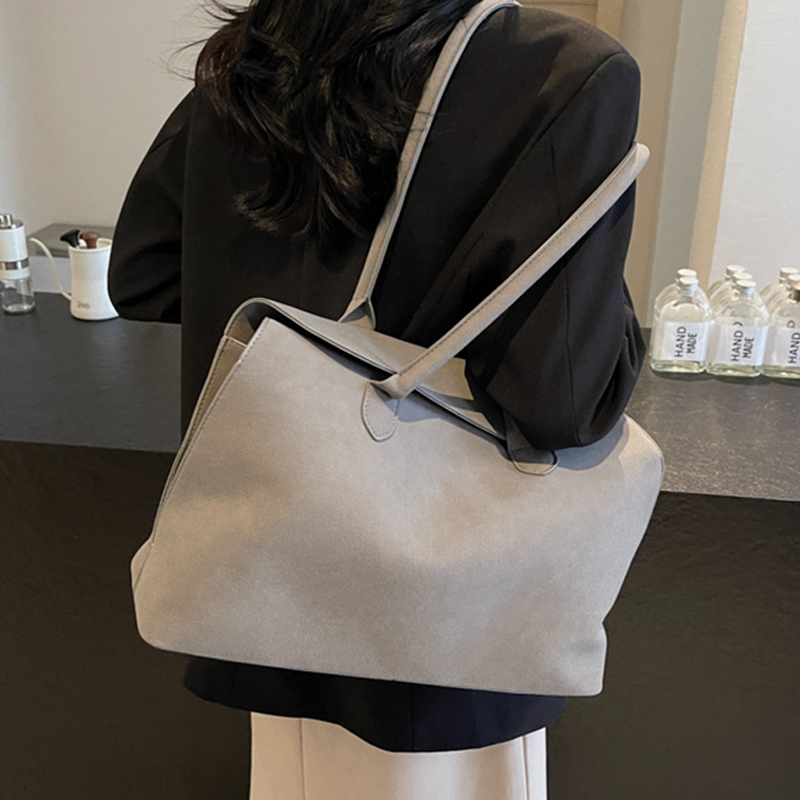 Minimalistische Suède-Look Shopper-1