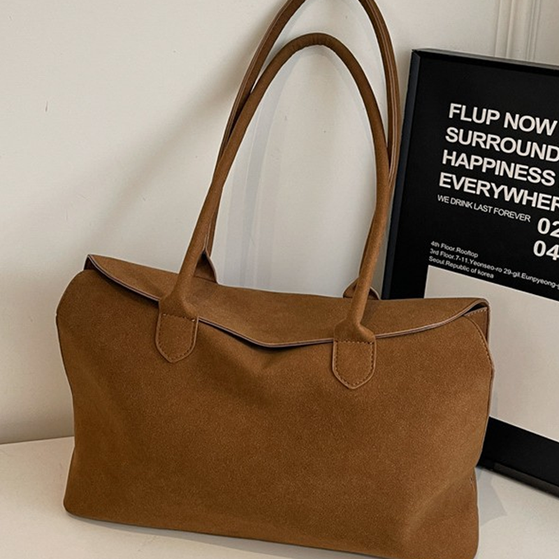 Minimalistische Suède-Look Shopper-4