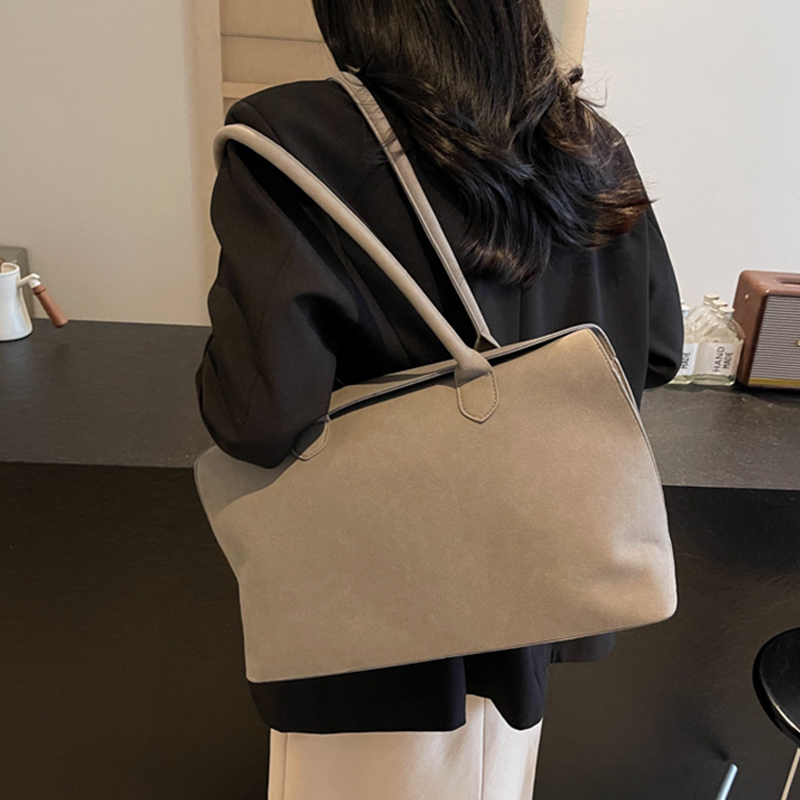 Minimalistische Suède-Look Shopper-3