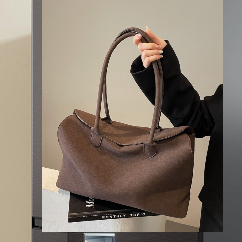 Minimalistische Suède-Look Shopper-6