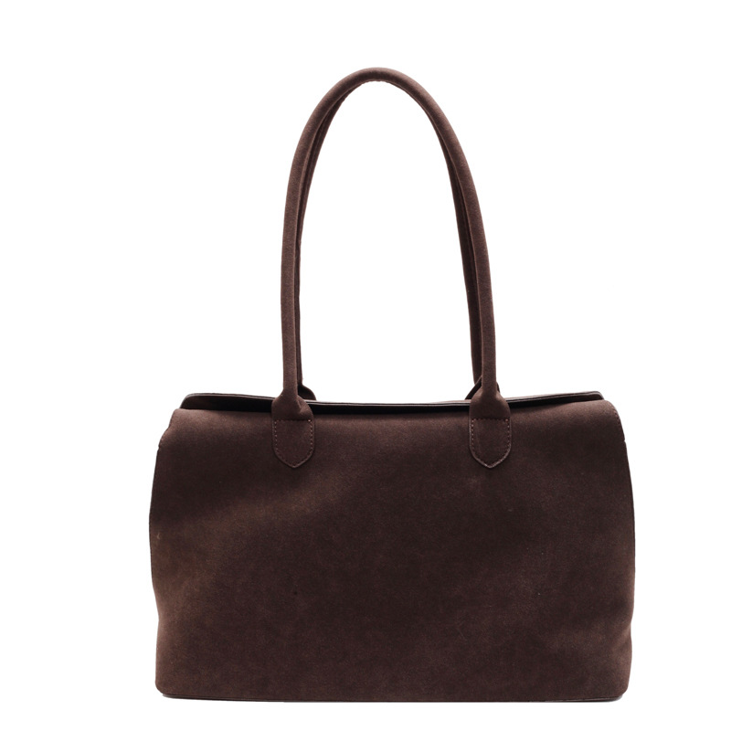 Minimalistische Suède-Look Shopper-10