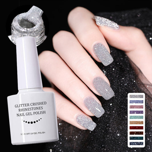 ✨ Блясък и смазани rhinestones гел лак за нокти | Лъскав и траен маникюр! 💅