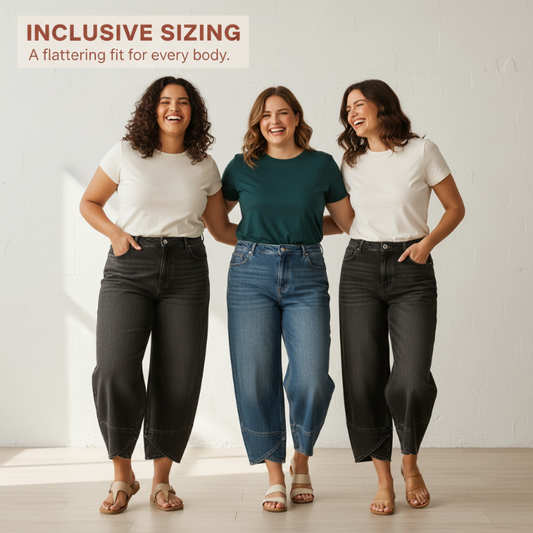 💥Дамски ежедневни дънки с широки крачоли