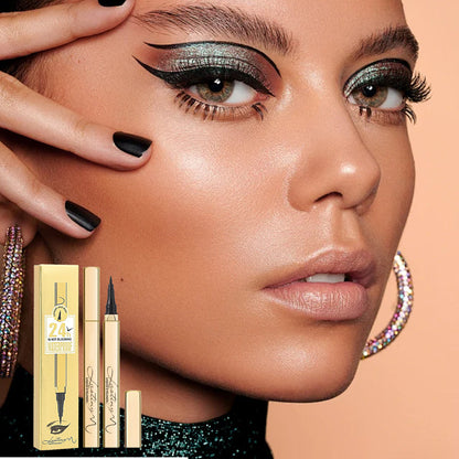 🔥1+1 безплатно✨Дълготраен, водоустойчив течен очен лайнер