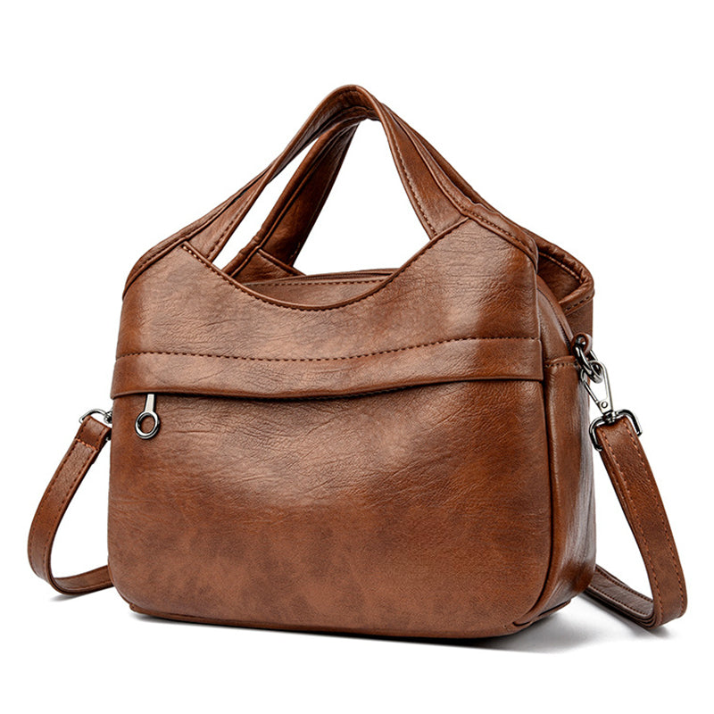 Zachte Crossbody Handtas met Handvat en Verstelbare Schouderriem-7
