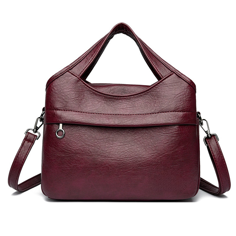 Zachte Crossbody Handtas met Handvat en Verstelbare Schouderriem-8