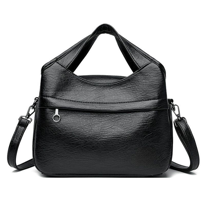 Zachte Crossbody Handtas met Handvat en Verstelbare Schouderriem-9
