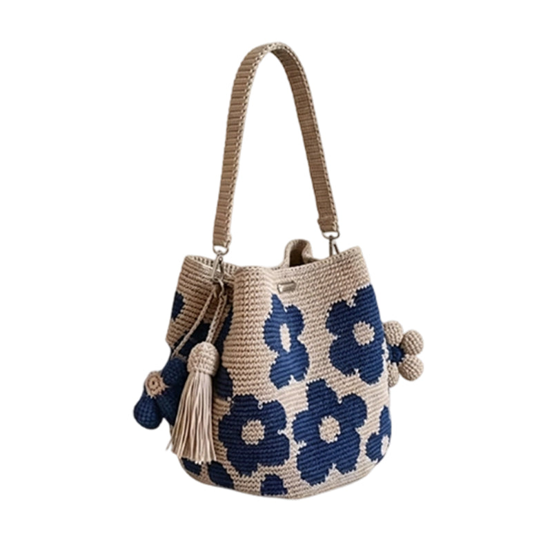 Boho Gehaakte Schoudertas met Bloemenmotief-11