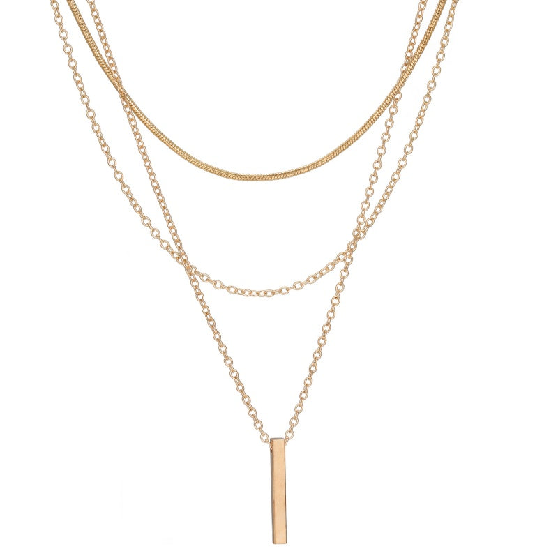 Gelaagde Ketting met Minimalistische Hanger-2