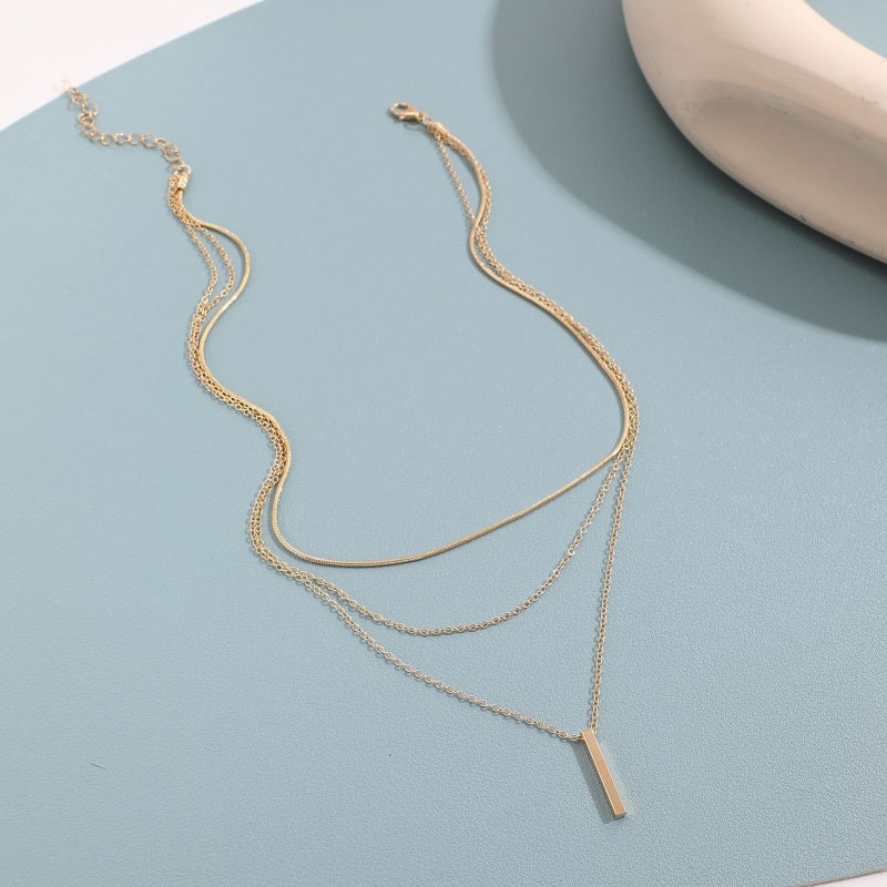 Gelaagde Ketting met Minimalistische Hanger-3