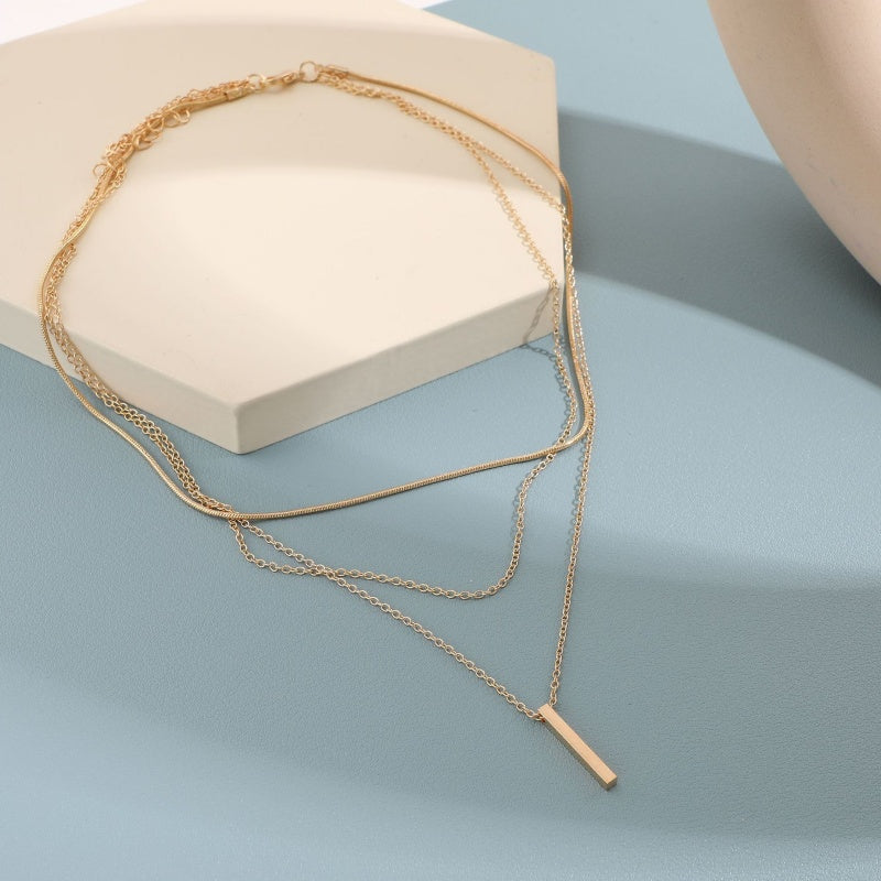 Gelaagde Ketting met Minimalistische Hanger-4