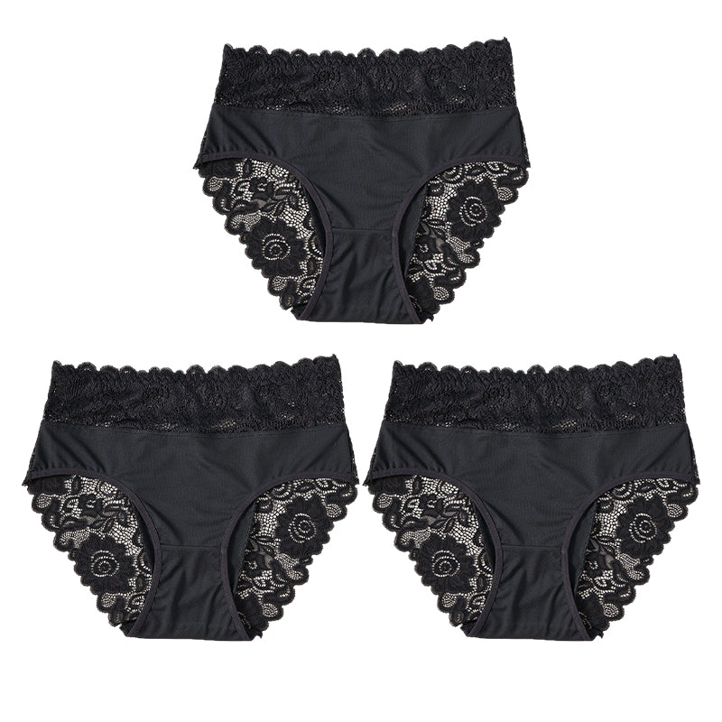 Comfortabele kanten slip met hoge taille-1