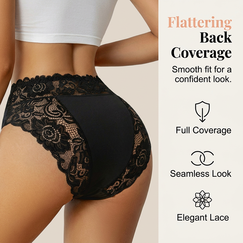 Comfortabele kanten slip met hoge taille-5