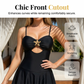 Costum de baie pentru femei cu decupaje și o stea de mare